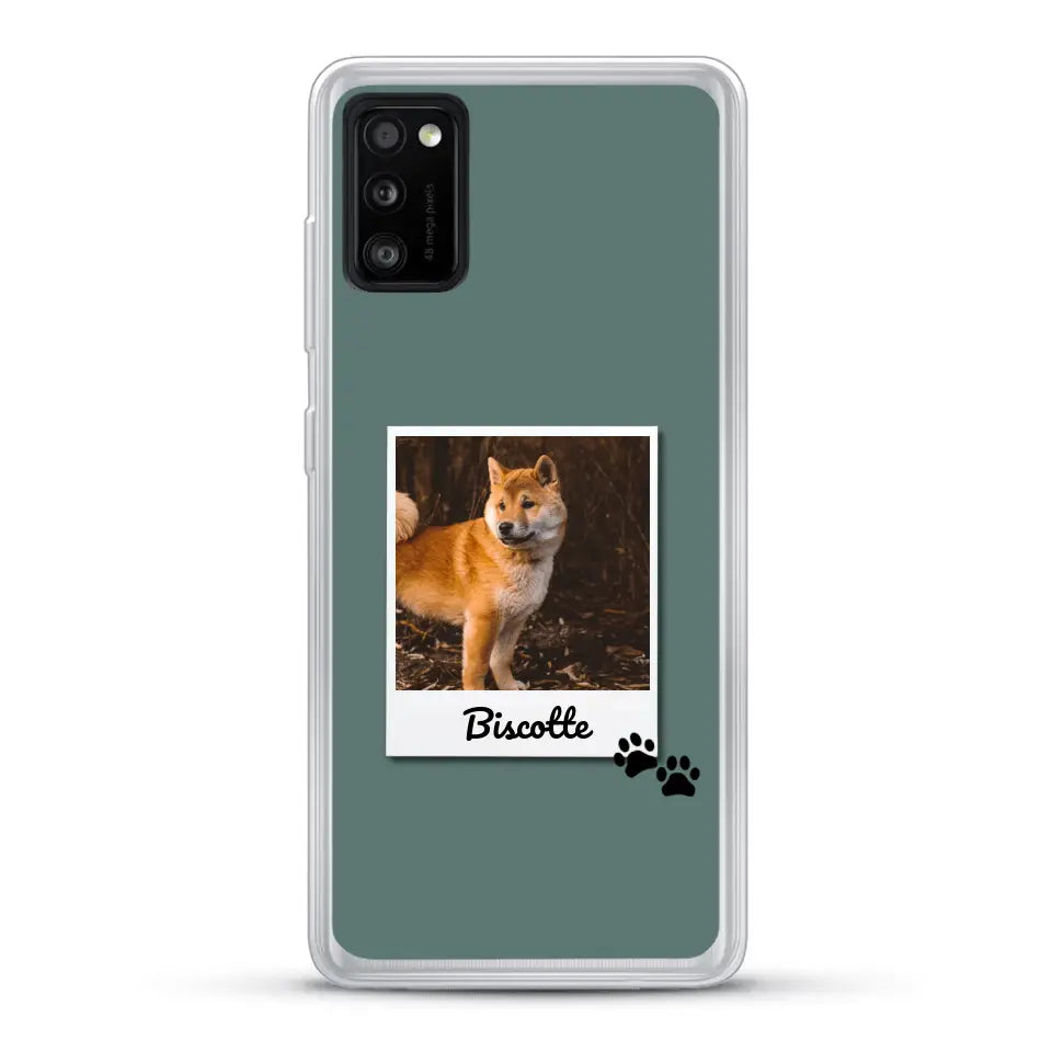 Photo polaroid avec prénom - Coque de téléphone personnalisée