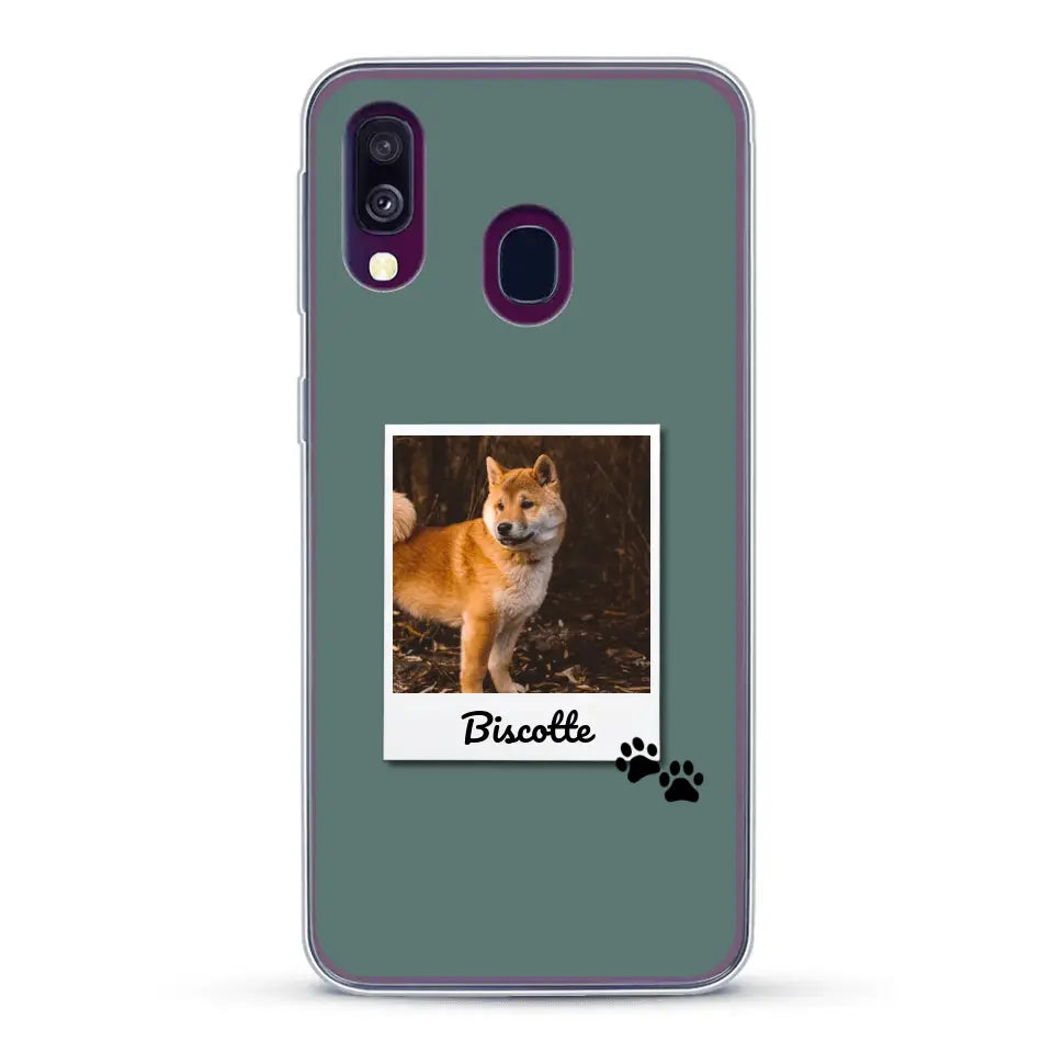 Photo polaroid avec prénom - Coque de téléphone personnalisée