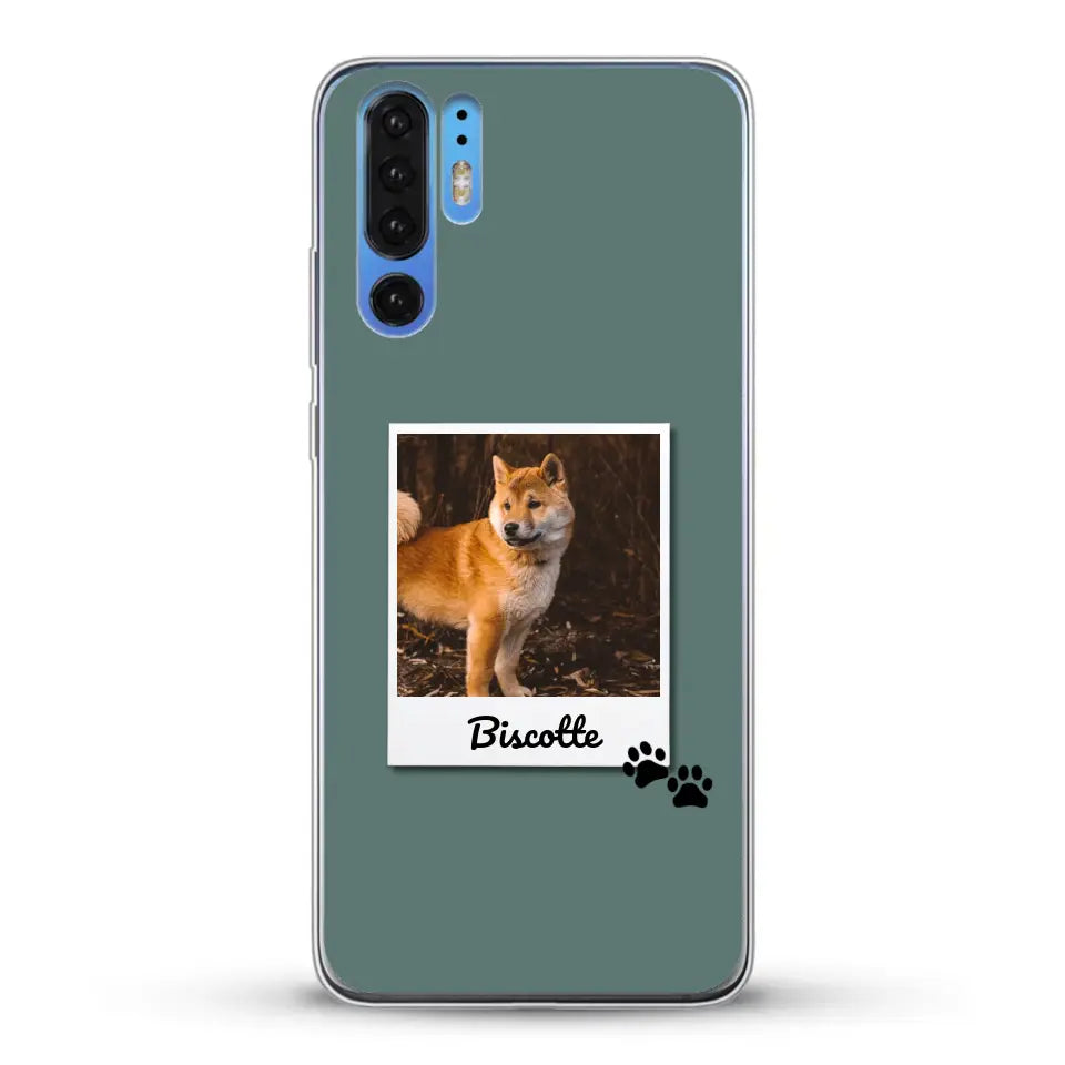 Photo polaroid avec prénom - Coque de téléphone personnalisée