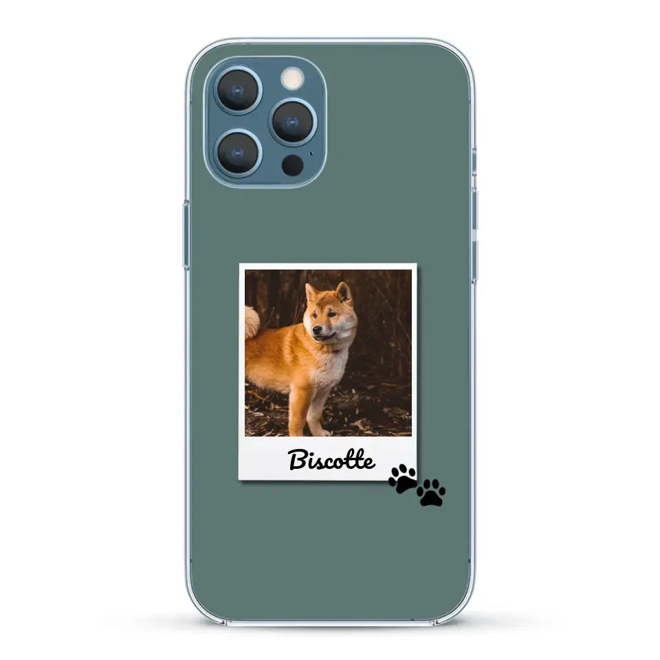 Photo polaroid avec prénom - Coque de téléphone personnalisée