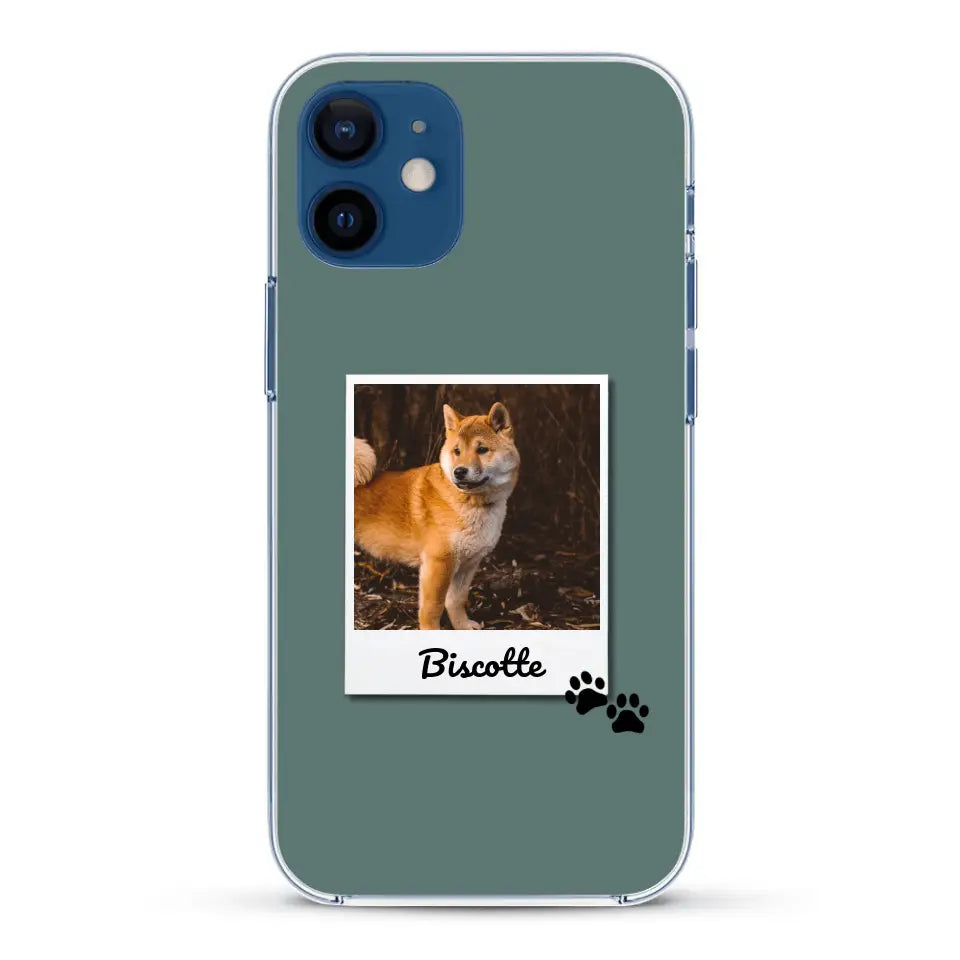 Photo polaroid avec prénom - Coque de téléphone personnalisée