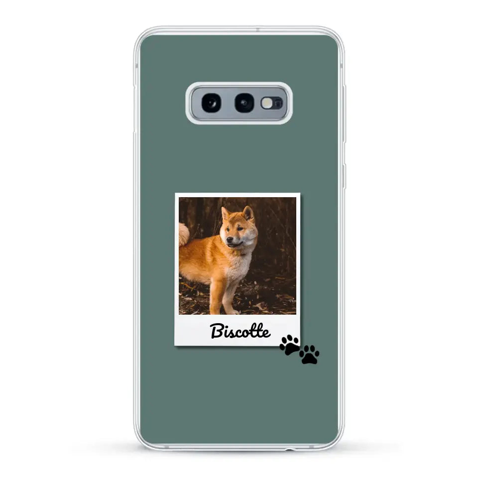 Photo polaroid avec prénom - Coque de téléphone personnalisée