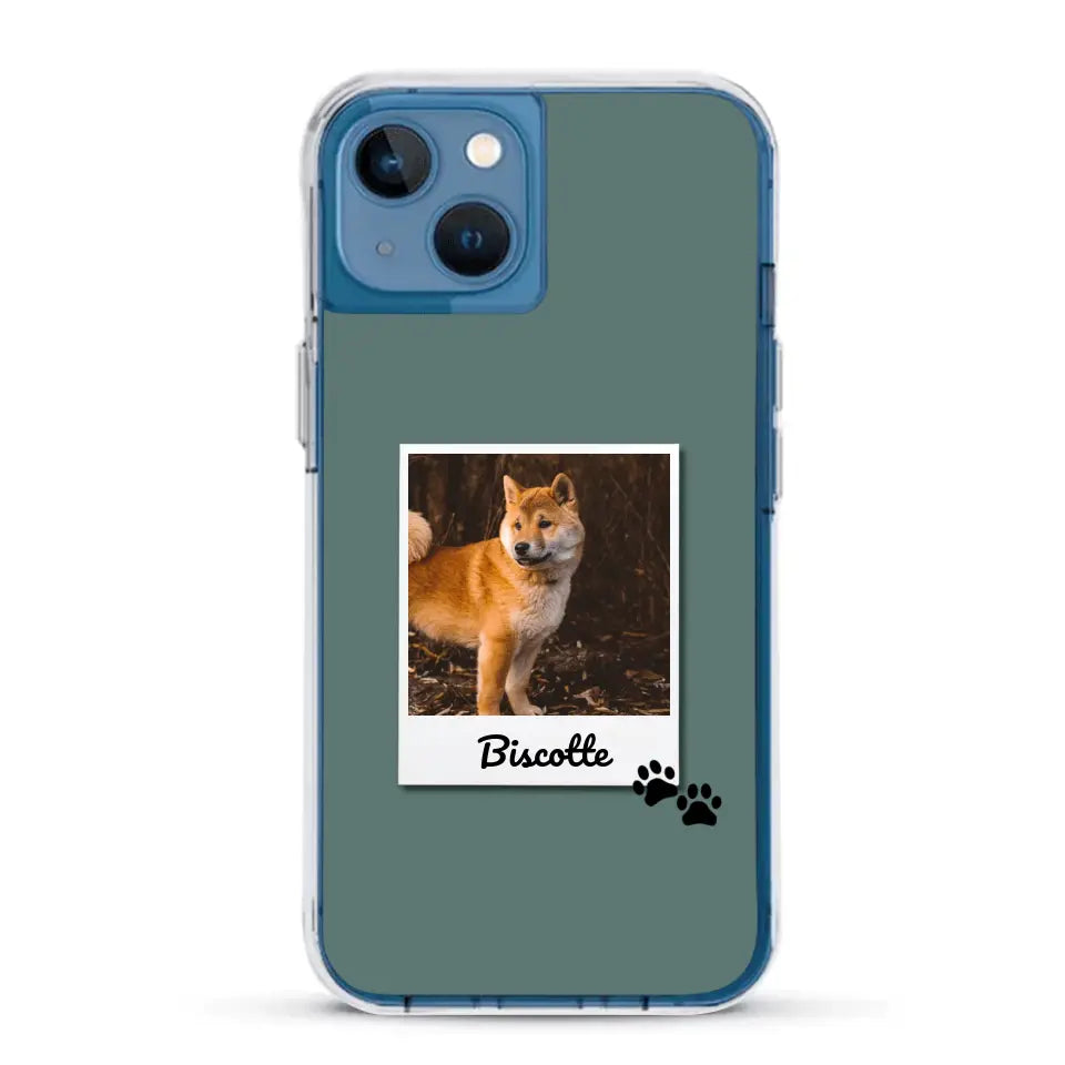 Photo polaroid avec prénom - Coque de téléphone personnalisée