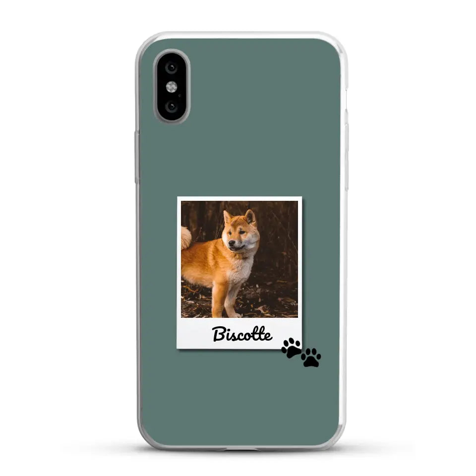 Photo polaroid avec prénom - Coque de téléphone personnalisée