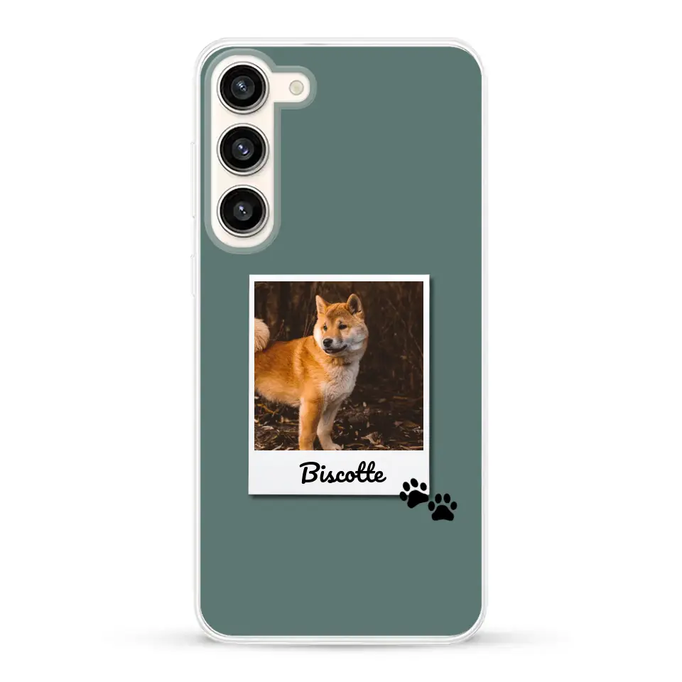 Photo polaroid avec prénom - Coque de téléphone personnalisée