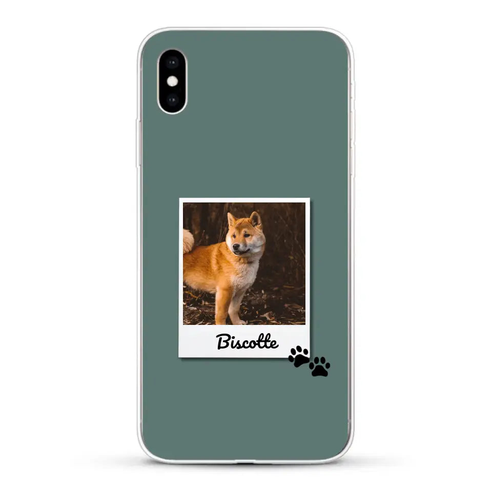 Photo polaroid avec prénom - Coque de téléphone personnalisée