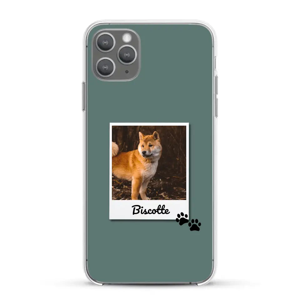 Photo polaroid avec prénom - Coque de téléphone personnalisée