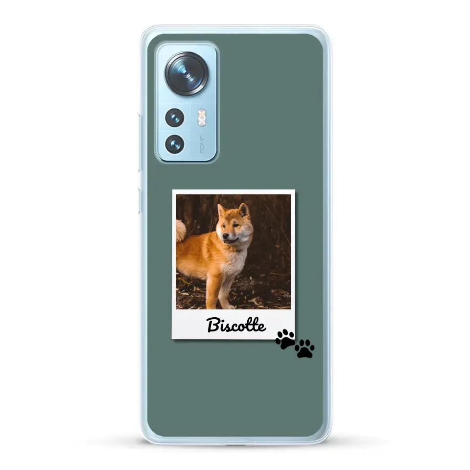 Photo polaroid avec prénom - Coque de téléphone personnalisée