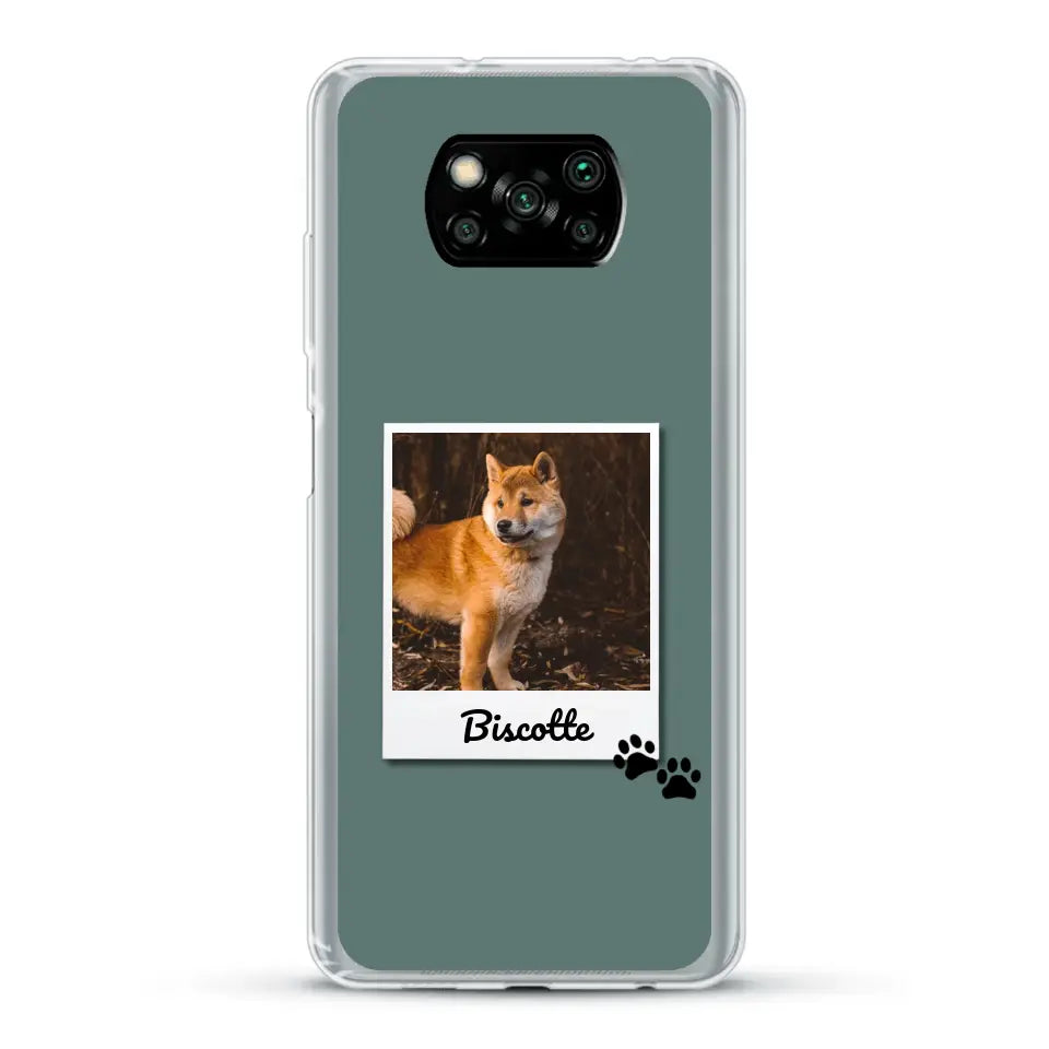 Photo polaroid avec prénom - Coque de téléphone personnalisée