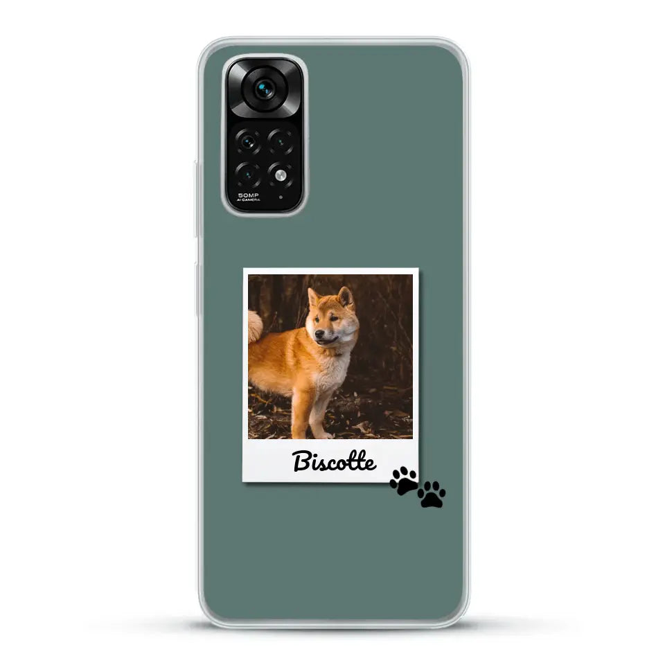 Photo polaroid avec prénom - Coque de téléphone personnalisée