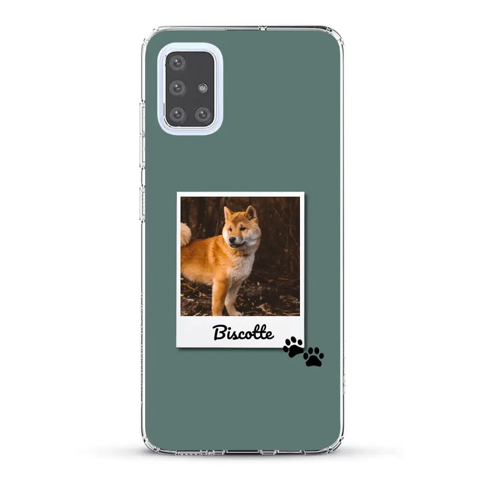 Photo polaroid avec prénom - Coque de téléphone personnalisée