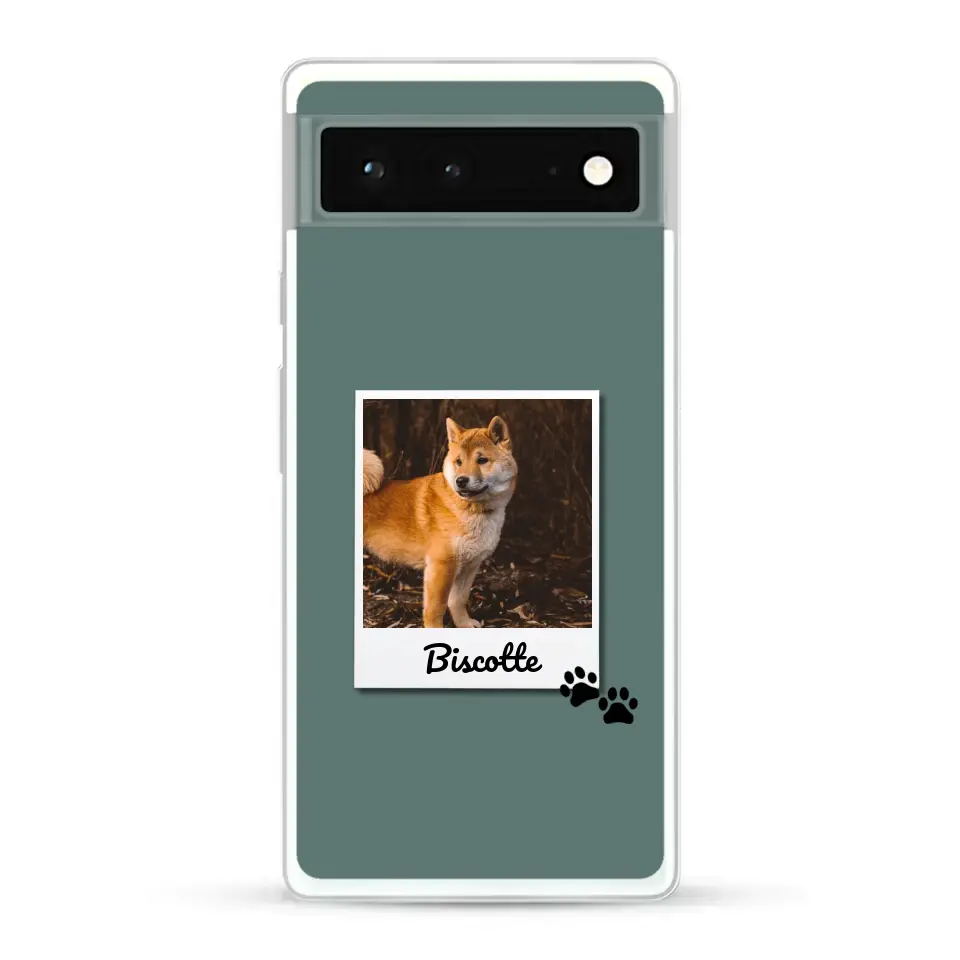 Photo polaroid avec prénom - Coque de téléphone personnalisée