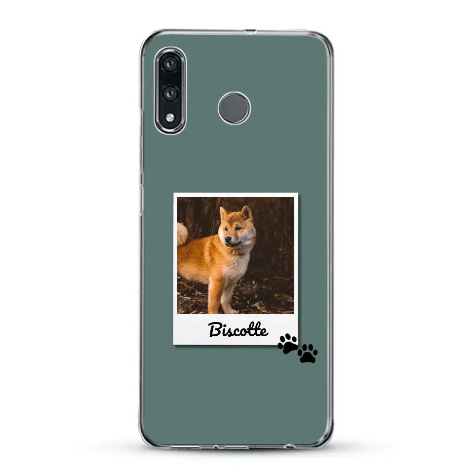 Photo polaroid avec prénom - Coque de téléphone personnalisée