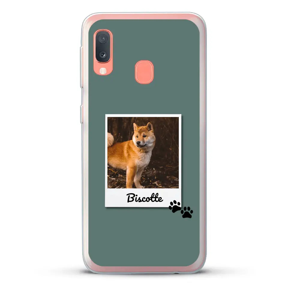 Photo polaroid avec prénom - Coque de téléphone personnalisée