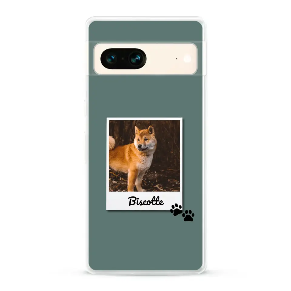 Photo polaroid avec prénom - Coque de téléphone personnalisée