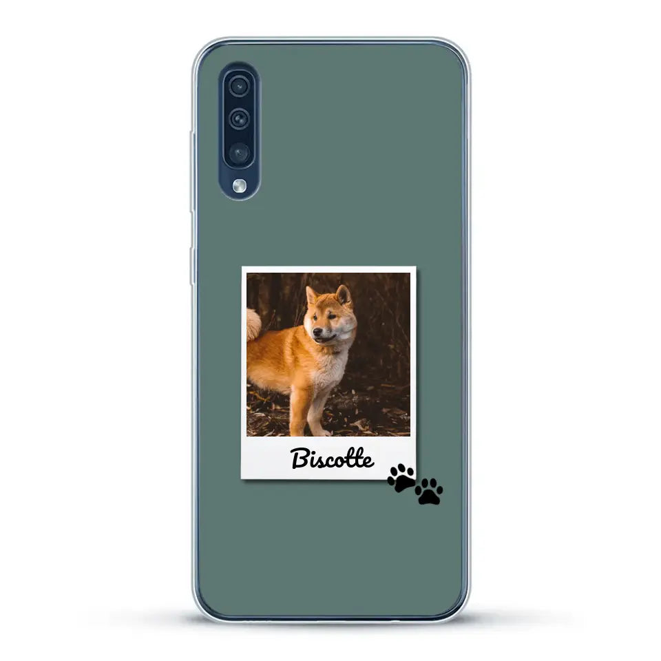 Photo polaroid avec prénom - Coque de téléphone personnalisée