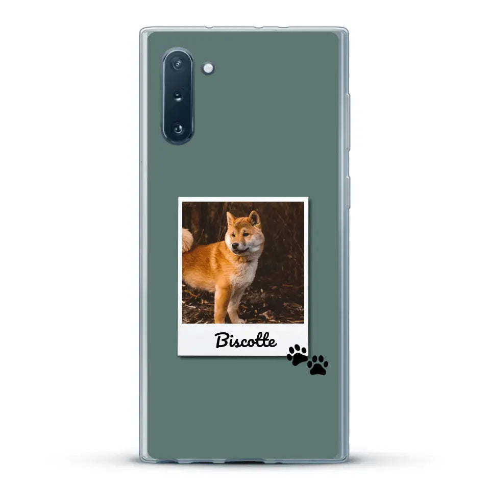 Photo polaroid avec prénom - Coque de téléphone personnalisée