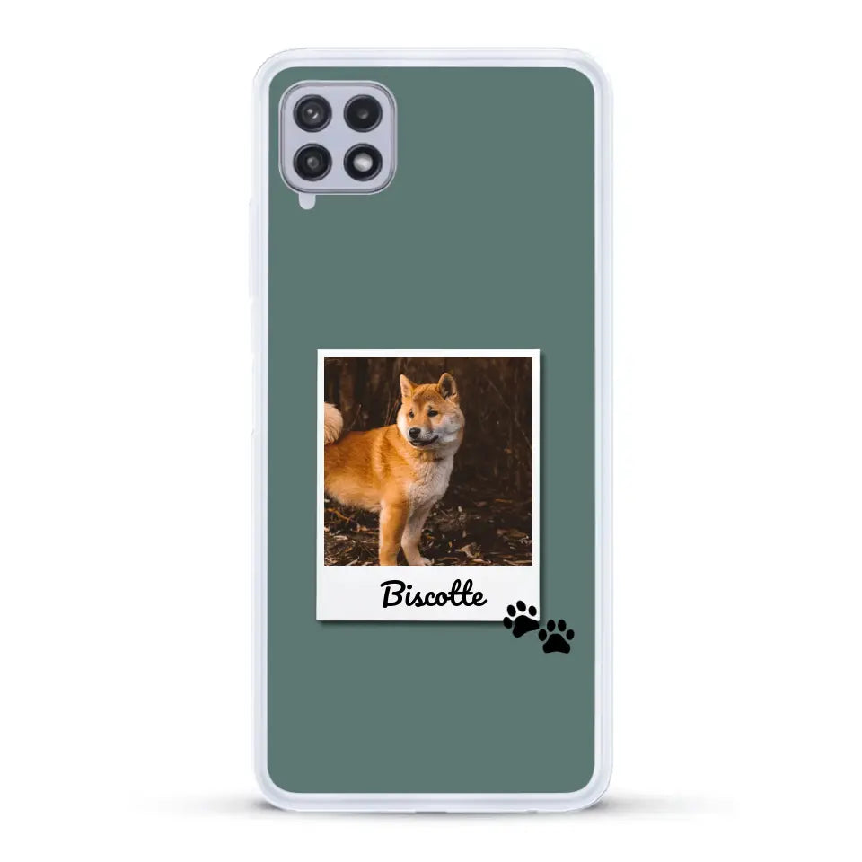 Photo polaroid avec prénom - Coque de téléphone personnalisée