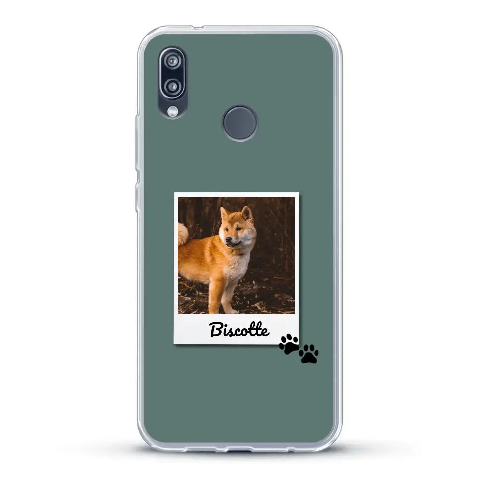 Photo polaroid avec prénom - Coque de téléphone personnalisée