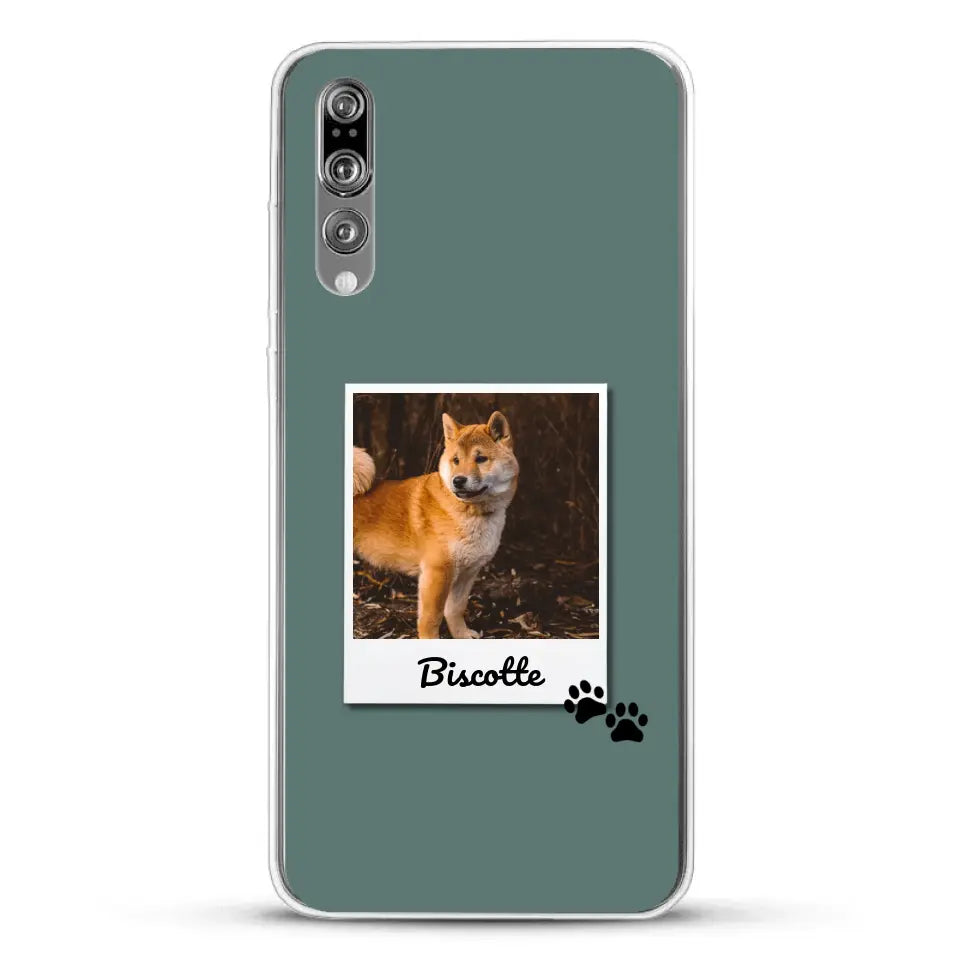 Photo polaroid avec prénom - Coque de téléphone personnalisée