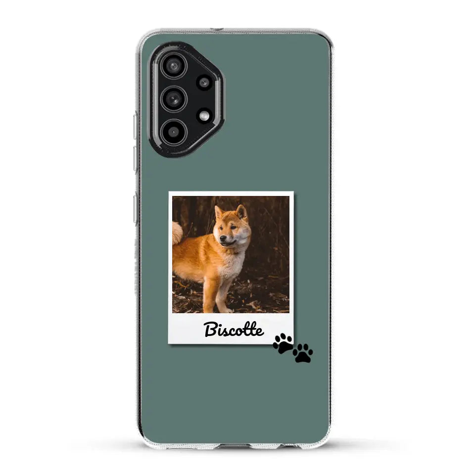 Photo polaroid avec prénom - Coque de téléphone personnalisée