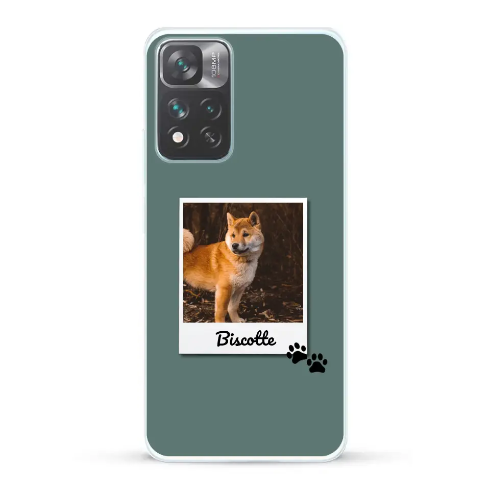 Photo polaroid avec prénom - Coque de téléphone personnalisée