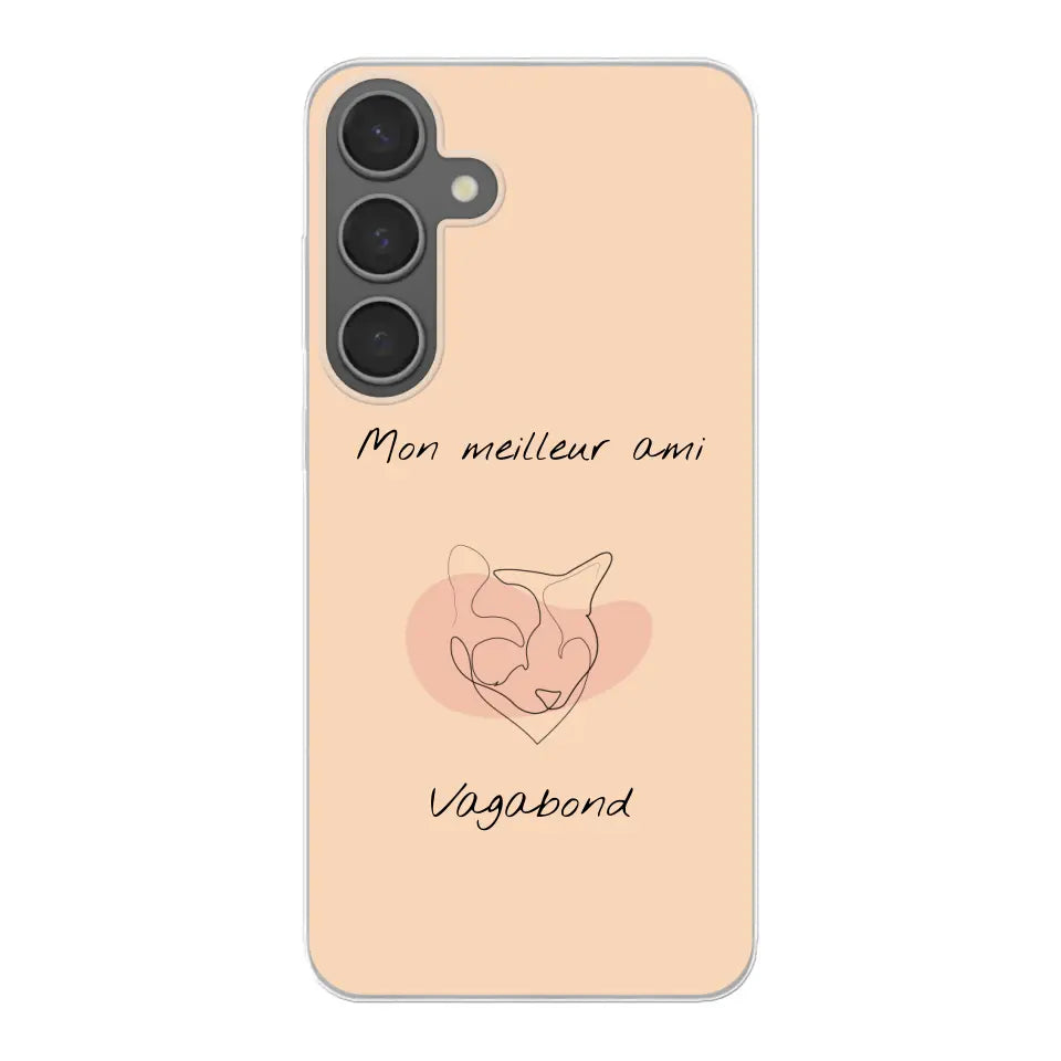 Dessin minimaliste et prénom - Coque de téléphone personnalisée