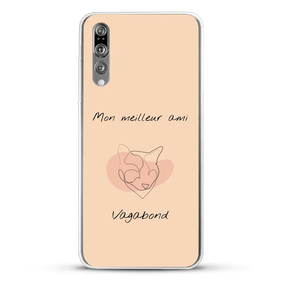 Dessin minimaliste et prénom - Coque de téléphone personnalisée