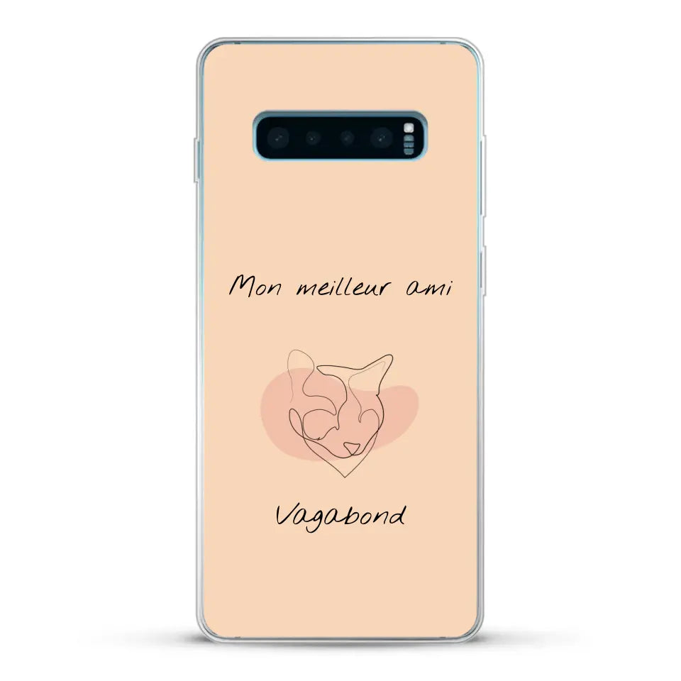 Dessin minimaliste et prénom - Coque de téléphone personnalisée