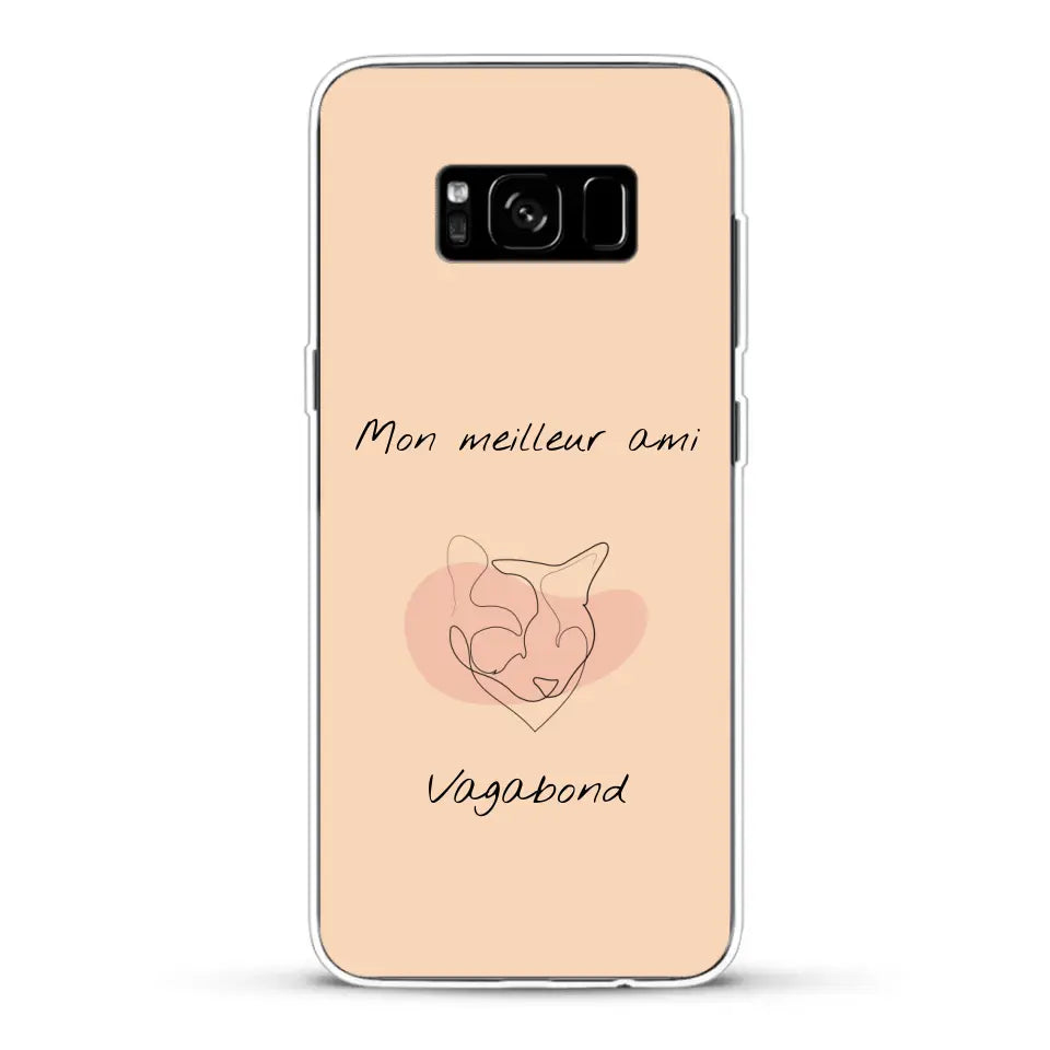 Dessin minimaliste et prénom - Coque de téléphone personnalisée