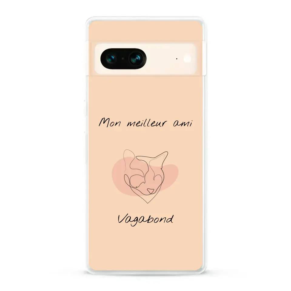 Dessin minimaliste et prénom - Coque de téléphone personnalisée