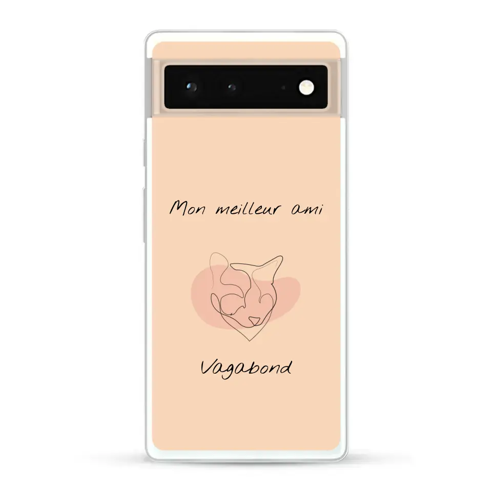 Dessin minimaliste et prénom - Coque de téléphone personnalisée