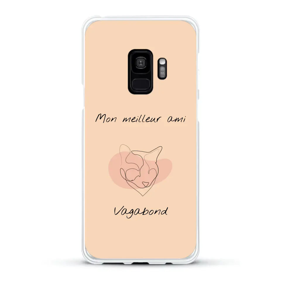 Dessin minimaliste et prénom - Coque de téléphone personnalisée