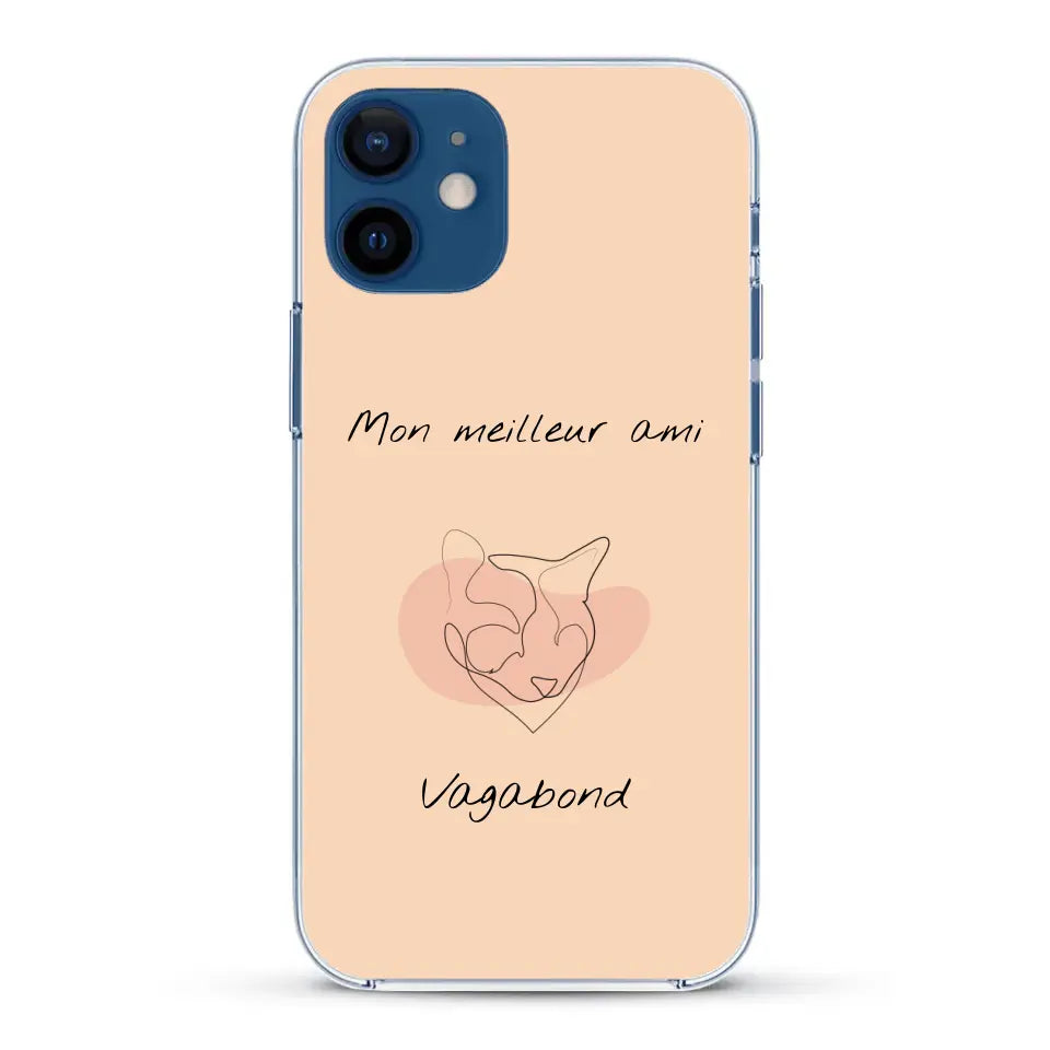 Dessin minimaliste et prénom - Coque de téléphone personnalisée