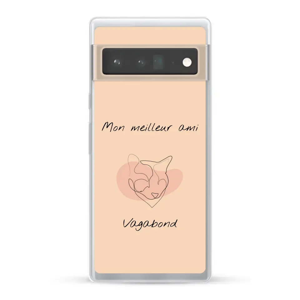 Dessin minimaliste et prénom - Coque de téléphone personnalisée