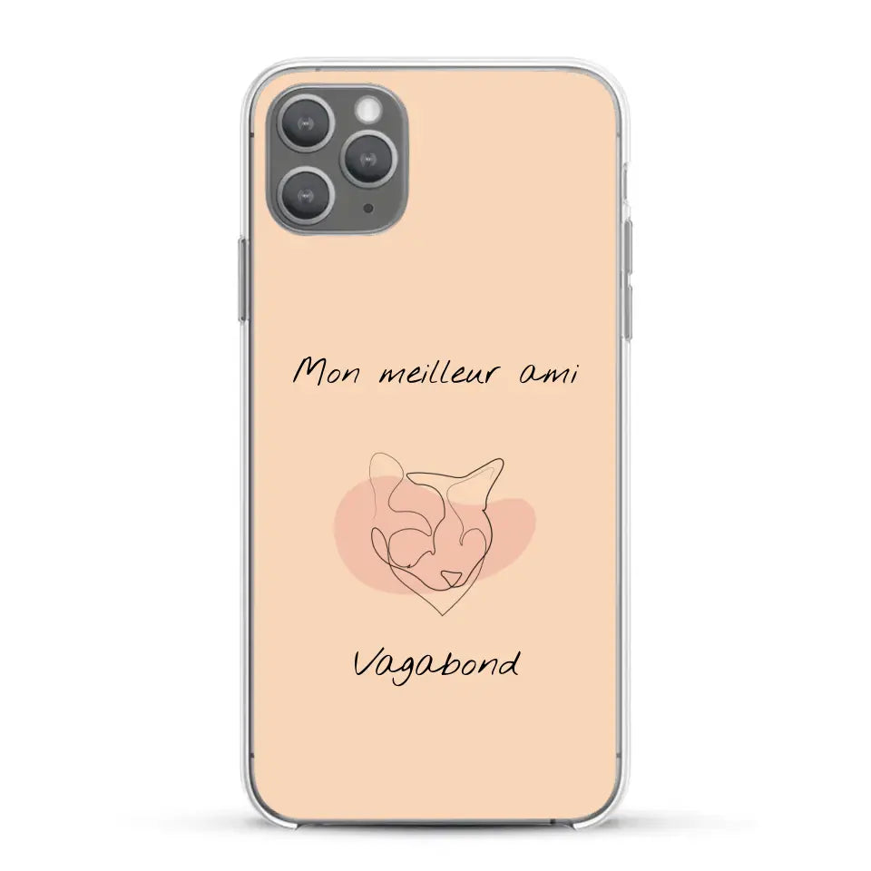 Dessin minimaliste et prénom - Coque de téléphone personnalisée