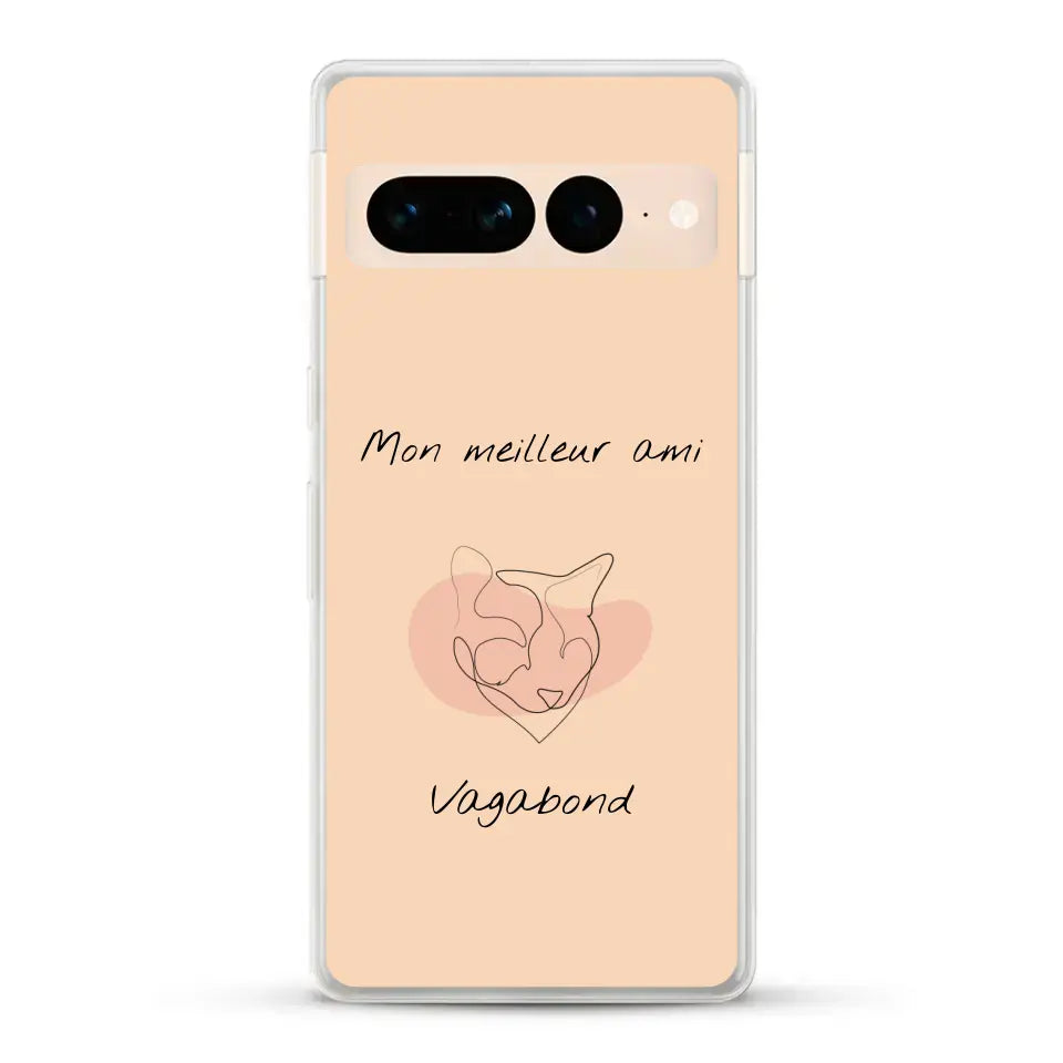 Dessin minimaliste et prénom - Coque de téléphone personnalisée