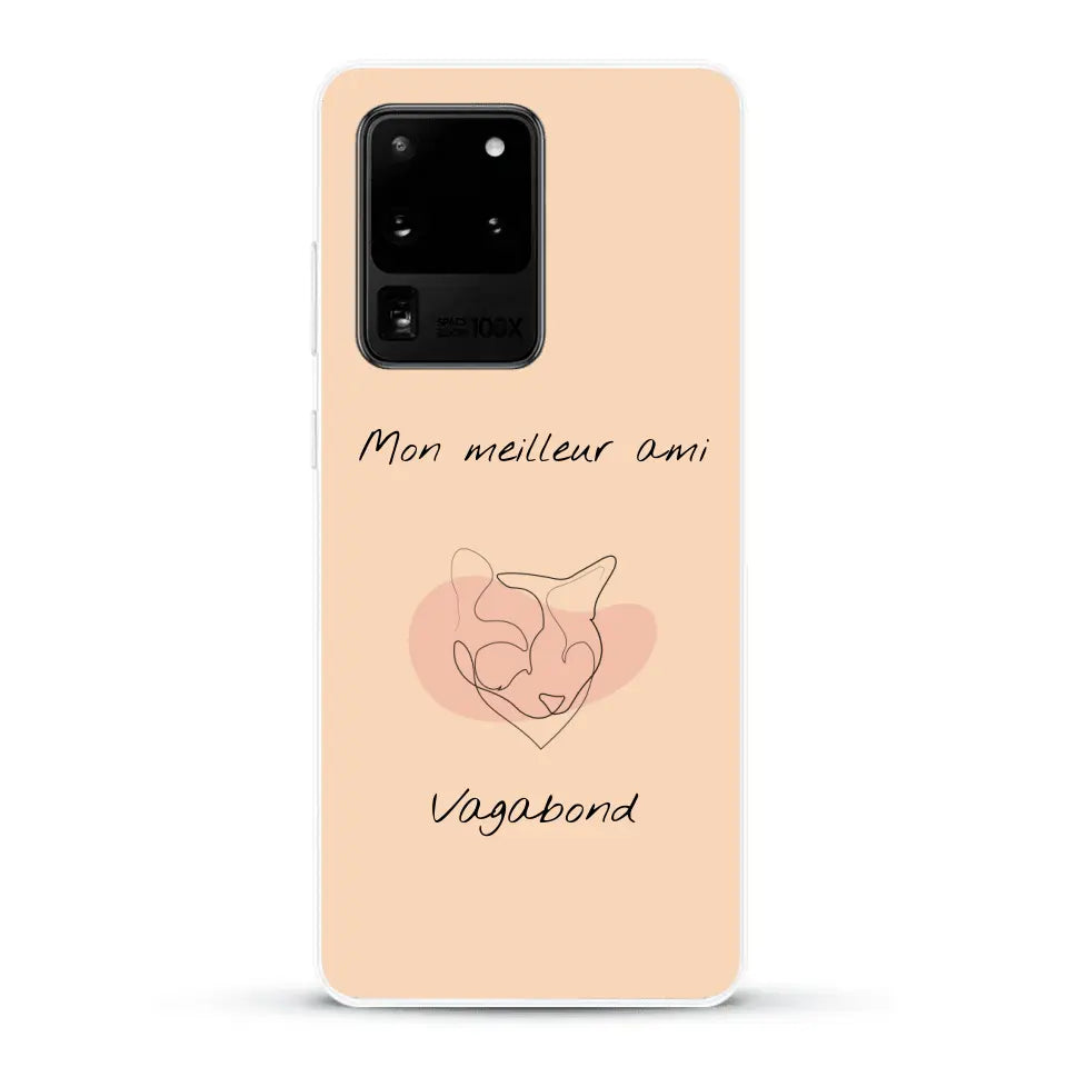 Dessin minimaliste et prénom - Coque de téléphone personnalisée