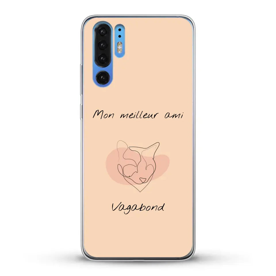 Dessin minimaliste et prénom - Coque de téléphone personnalisée