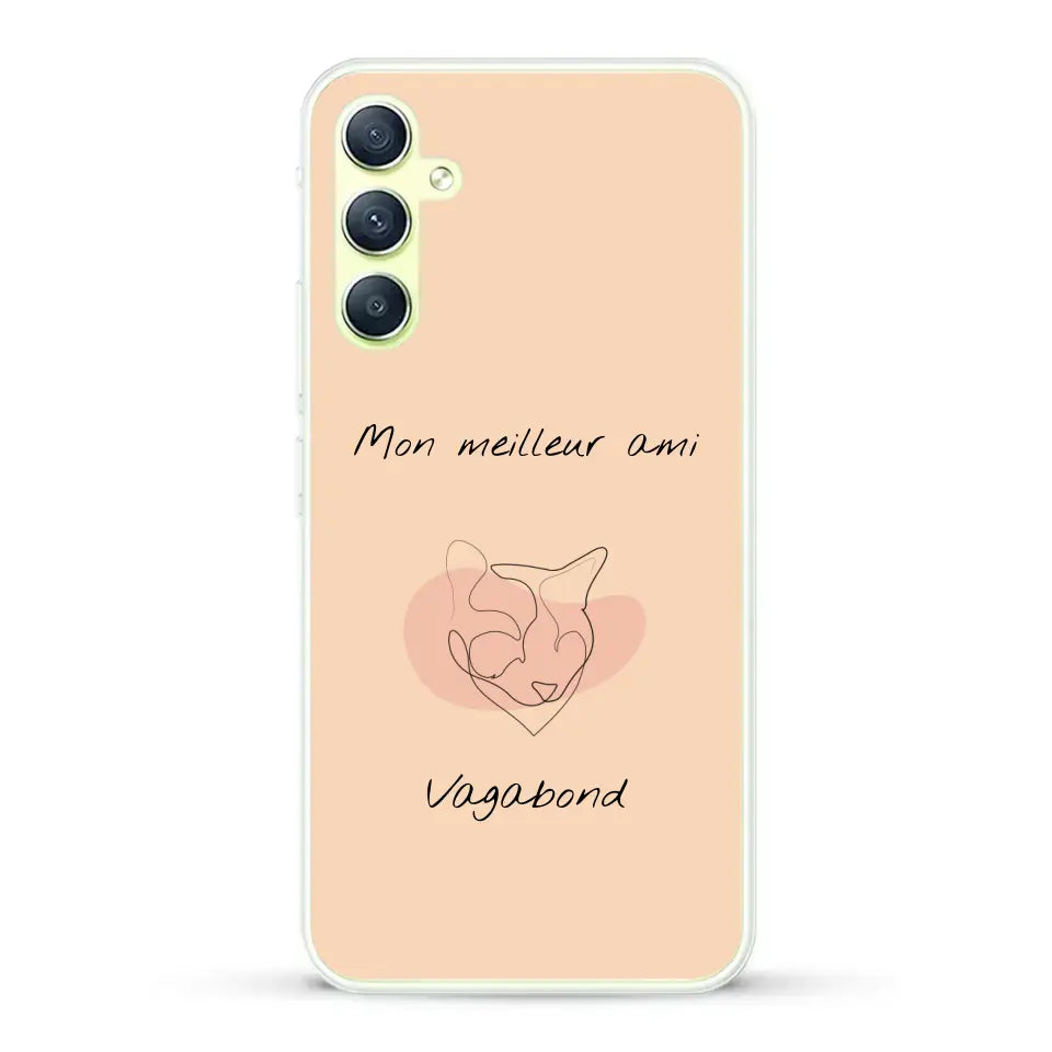 Dessin minimaliste et prénom - Coque de téléphone personnalisée