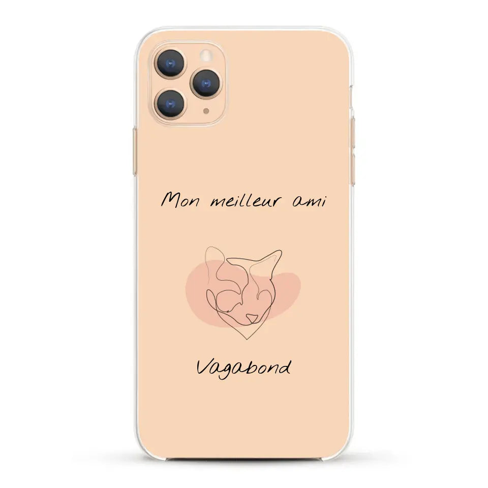 Dessin minimaliste et prénom - Coque de téléphone personnalisée