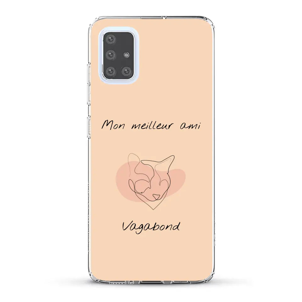 Dessin minimaliste et prénom - Coque de téléphone personnalisée