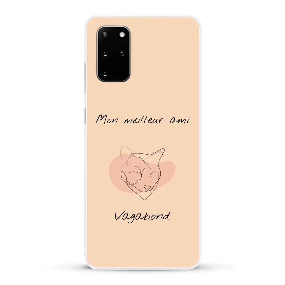 Dessin minimaliste et prénom - Coque de téléphone personnalisée