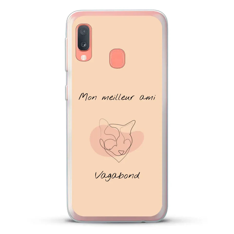 Dessin minimaliste et prénom - Coque de téléphone personnalisée