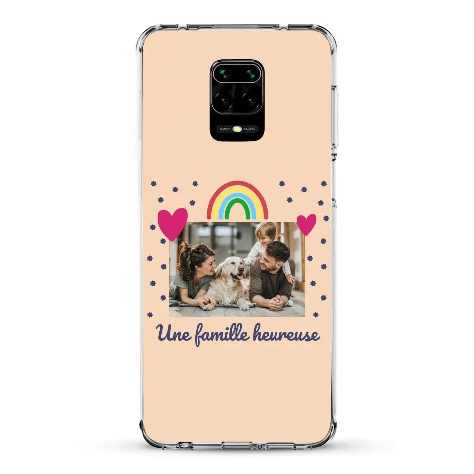 Photo vignette arc-en-ciel une famille heureuse - Coque de téléphone personnalisée