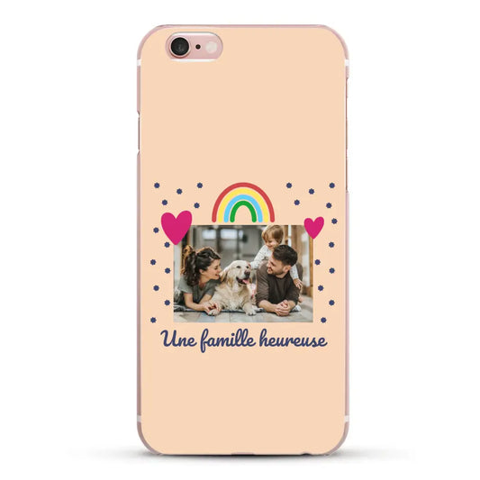 Photo vignette arc-en-ciel une famille heureuse - Coque de téléphone personnalisée