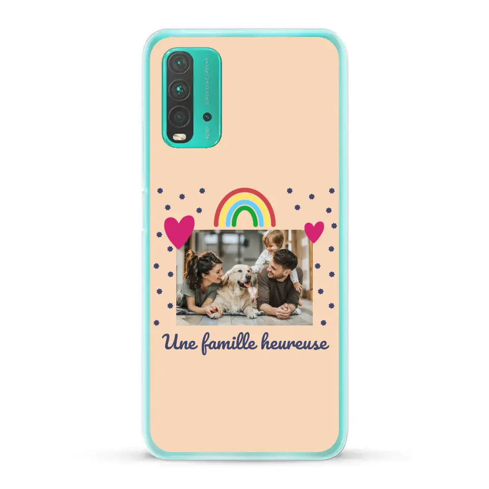 Photo vignette arc-en-ciel une famille heureuse - Coque de téléphone personnalisée