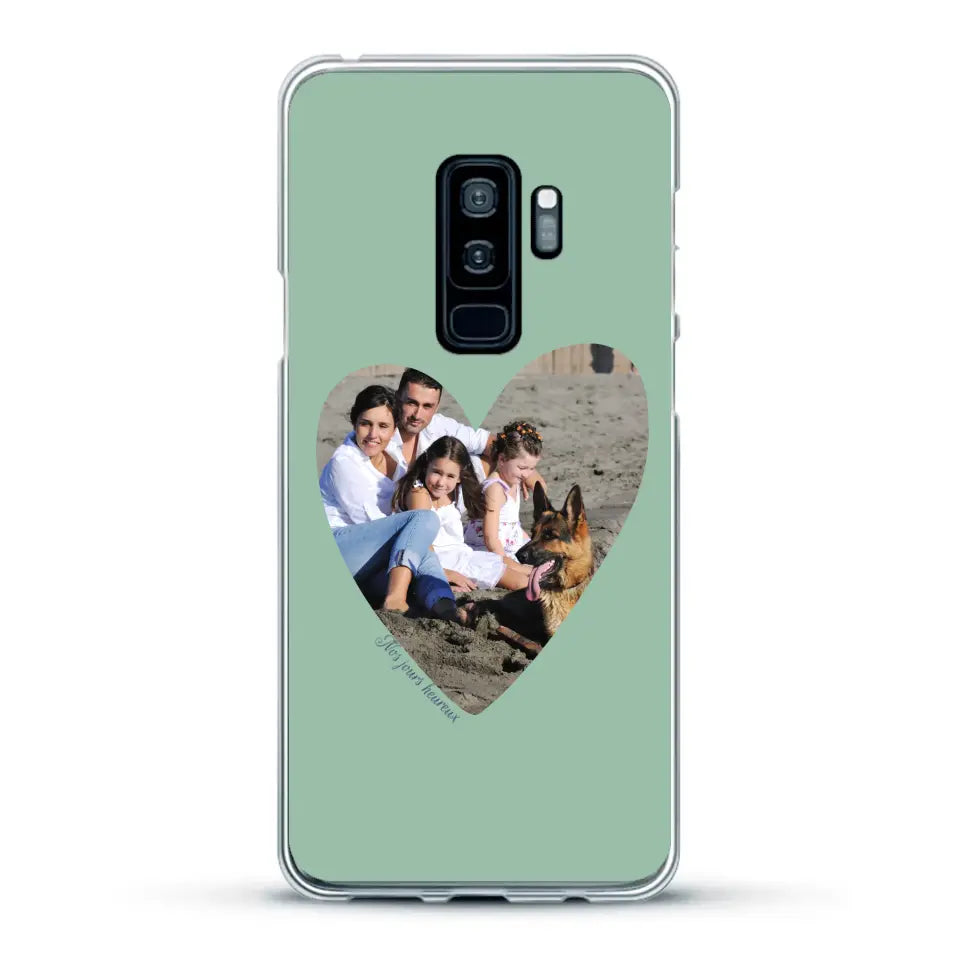 Photo en coeur nos jours heureux - Coque de téléphone personnalisée