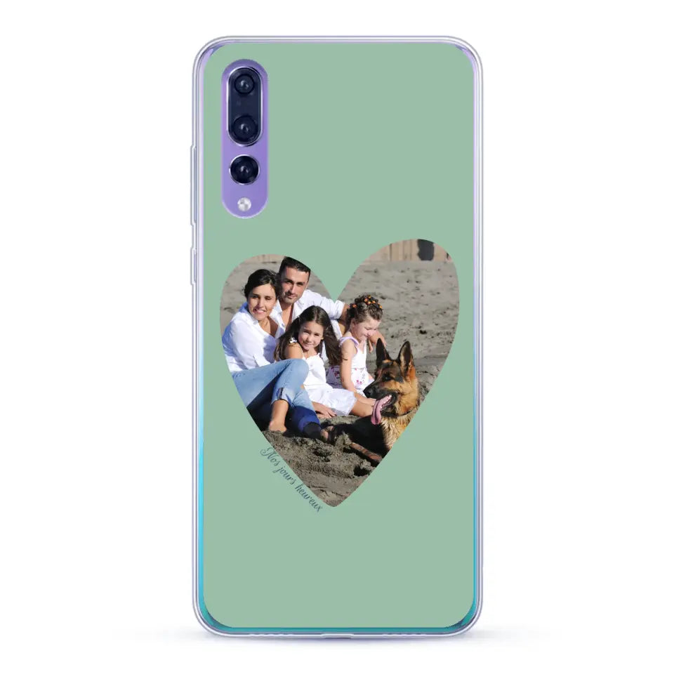 Photo en coeur nos jours heureux - Coque de téléphone personnalisée