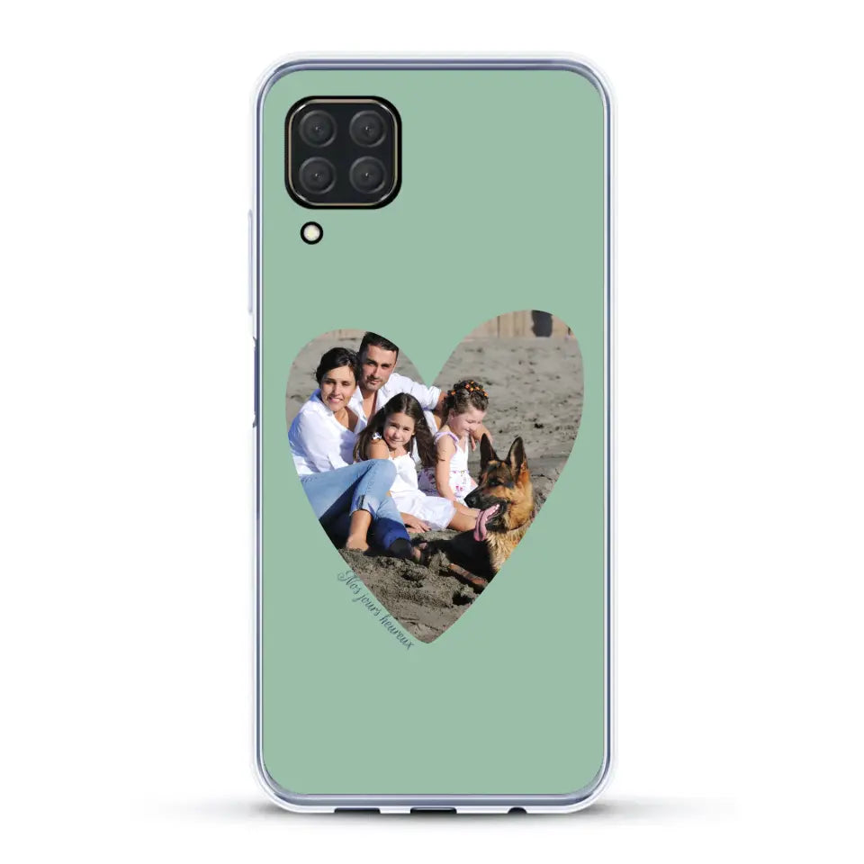 Photo en coeur nos jours heureux - Coque de téléphone personnalisée